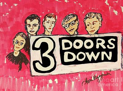 Music Mixed Media - 3 Doors Down  by Geraldine Myszenski