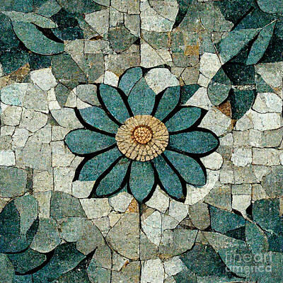 Royalty-Free and Rights-Managed Images - Flowered stone mosaic by Sabantha