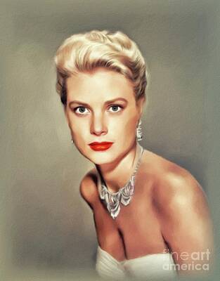 Actors Royalty Free Images - Grace Kelly, Hollywood Icon Royalty-Free Image by Esoterica Art Agency