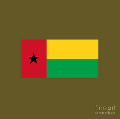 Vintage Uk Posters - Guinea-Bissau Flag by Frederick Holiday