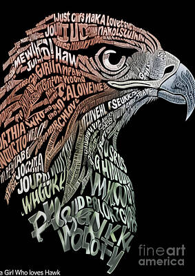 Birds Drawings Royalty Free Images - Hawk  Royalty-Free Image by Grover Mcclure