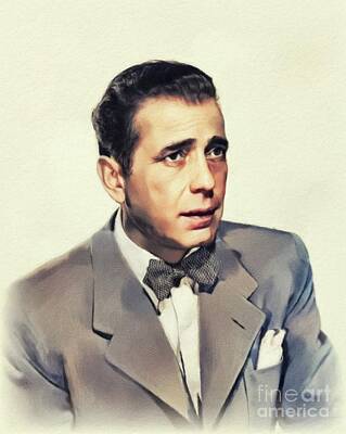 Actors Paintings - Humphrey Bogart, Hollywood Legend by Esoterica Art Agency