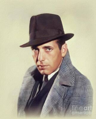 Actors Paintings - Humphrey Bogart, Movie Legend by Esoterica Art Agency