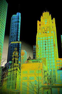 Steampunk - 3 Icons Abstract Chicago by Tim G Ross