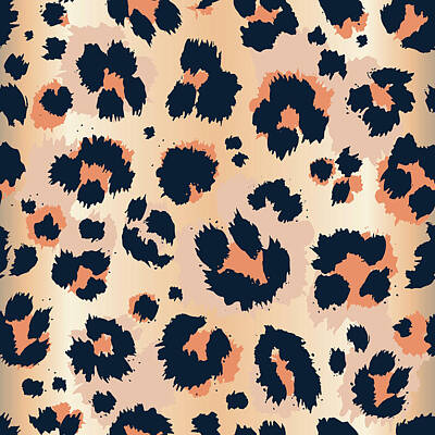 Priska Wettstein Pink Hues - Leopard skin seamless pattern by Julien