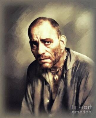 Actors Paintings - Lon Chaney, Vintage Actor by Esoterica Art Agency