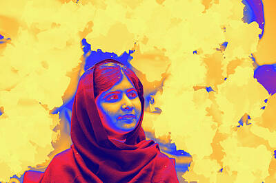 Celebrities Digital Art - Malala Yousafzai by Celestial Images
