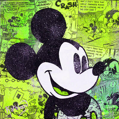 Comics Royalty-Free and Rights-Managed Images - Mickey Mouse - Comic by Kathleen Artist PRO