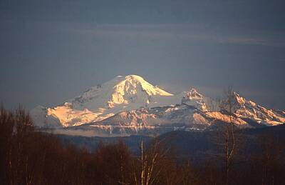Wine Beer And Alcohol Patents - Mount Baker at Sunset by Lawrence Christopher