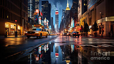 Fleetwood Mac - New York City United States The Empire State Bu by Asar Studios by Celestial Images