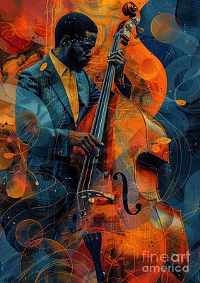 Jazz Digital Art - Rhapsody in Blue by Lauren Blessinger
