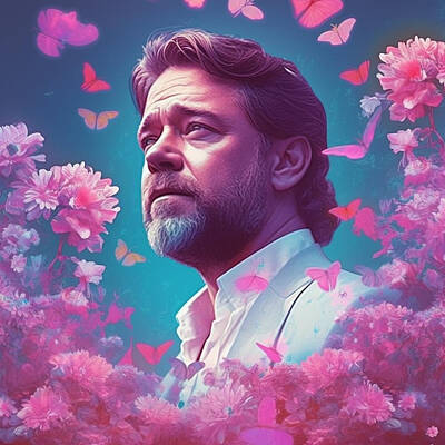 Royalty-Free and Rights-Managed Images - Russell  Crowe  as  beautful handsome gorgeous  by Asar Studios by Celestial Images