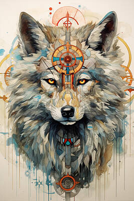 Steampunk Digital Art - Steampunk Wolf  by EML CircusValley