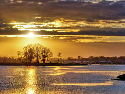 State Fact Posters - Sunset over the Danvers River by Scott Hufford