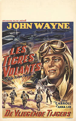Abstract Stripe Patterns - The Flying Tigers, 1942 by Stars on Art
