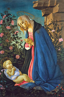 Royalty-Free and Rights-Managed Images - The Virgin Adoring the Sleeping Christ Child by Sandro Botticelli by Mango Art