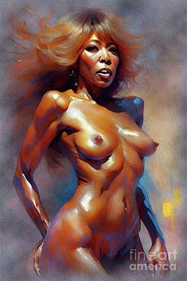 Musicians Painting Royalty Free Images - Tina Turner, Music Legend Royalty-Free Image by Esoterica Art Agency
