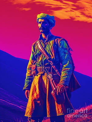 Royalty-Free and Rights-Managed Images - Warrior  from  Barzan  Tribe  Kurdistan    Surreal  by Asar Studios by Celestial Images