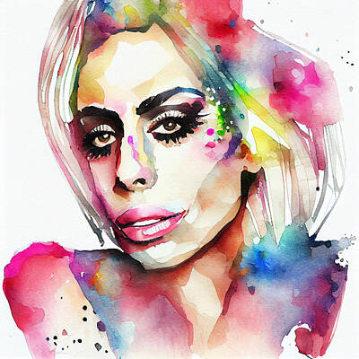 The Stinking Rose - Watercolour Of Lady GaGa by Smart Aviation