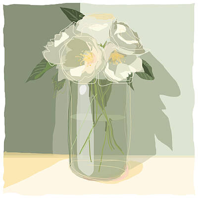 Abstract Flowers Digital Art - 0059-Promises by Anke Classen