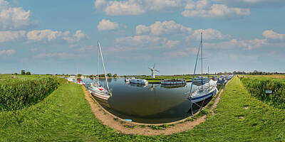 Thomas Kinkade - 360 panorama captured at the public moorings in Thurne Dyke, Norfolk Broads by Chris Yaxley