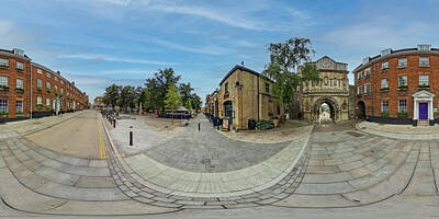 Studio Grafika Typography Rights Managed Images - 360 panorama captured in the historic Tombland area of Norwich Royalty-Free Image by Chris Yaxley