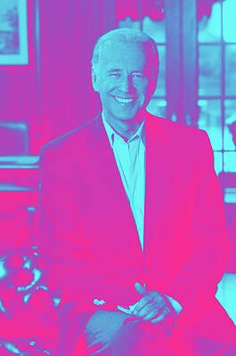 Portraits Digital Art - Portrait of President Joe Biden by Gage Skidmore  by Celestial Images