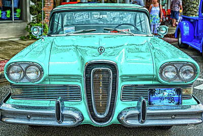 Vintage Movie Posters Royalty Free Images - 1958 Ford Edsel Pacer Royalty-Free Image by Gestalt Imagery