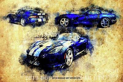 Painted Liquor - 2013 Dodge SRT Viper GTS Artwork by Drawspots Illustrations