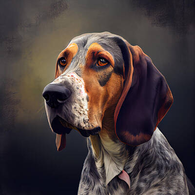 Landmarks Mixed Media Royalty Free Images - American English Coonhound Royalty-Free Image by Stephen Smith Galleries