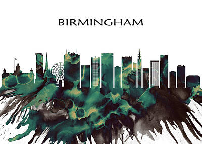 Abstract Skyline Rights Managed Images - Birmingham Skyline Royalty-Free Image by NextWay Art