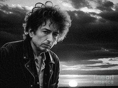 Jazz Royalty-Free and Rights-Managed Images - Bob Dylan, Music Star by Esoterica Art Agency