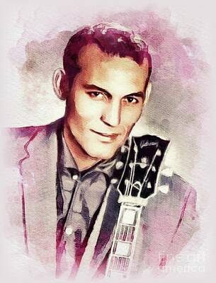 Monochrome Landscapes Royalty Free Images - Carl Perkins, Music Legend Royalty-Free Image by Esoterica Art Agency