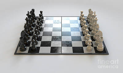 Marilyn Monroe Rights Managed Images - Chess Board Setup Royalty-Free Image by Allan Swart