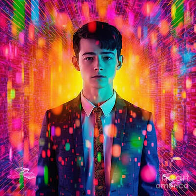 Royalty-Free and Rights-Managed Images - Dylan  Minnette  vibrant  by Asar Studios by Celestial Images