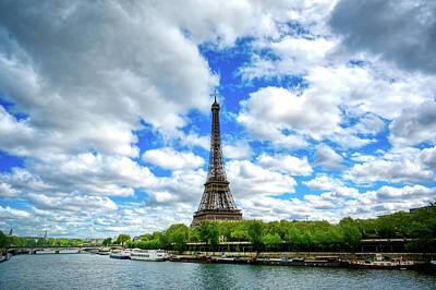 Paris Skyline Photos - Eiffel Tower in Paris, France by James Byard