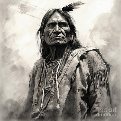 Fantasy Paintings - illustration  of  Geronimo  also  known  as  Goyaa  by Asar Studios by Celestial Images