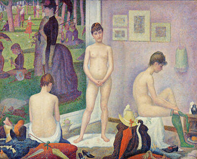 Politicians Paintings - Models by Georges Seurat by Mango Art