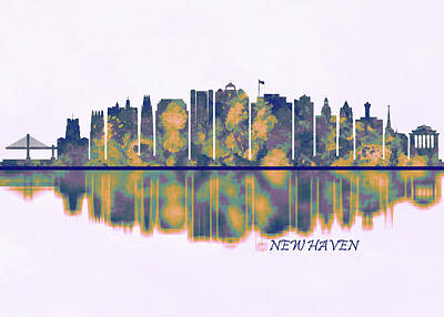 Studio Grafika Science - New Haven Skyline by NextWay Art