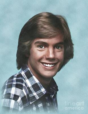 Actors Paintings - Shaun Cassidy, Actor, Singer, Producer by Esoterica Art Agency