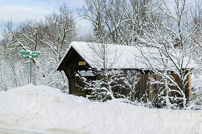 Cat Tees - Snow Covered Emilys Bridge by Don Landwehrle