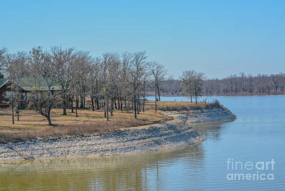 Mans Best Friend Rights Managed Images - The view of Lake Hugo at Klamichi Park Recreation Area in Sawyer, Oklahoma Royalty-Free Image by Norm Lane