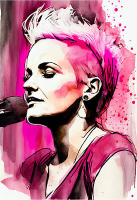 Think Pink Tees - Pink Watercolour by Tim Hill