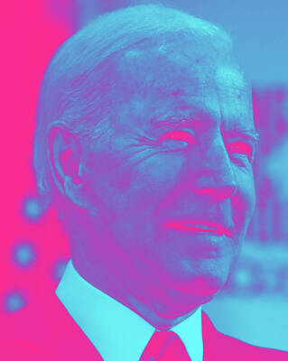 Politicians Digital Art - Portrait of President Joe Biden by Gage Skidmore  by Celestial Images