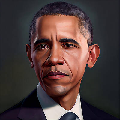 Politicians Mixed Media Rights Managed Images - Barack Obama Royalty-Free Image by Stephen Smith Galleries