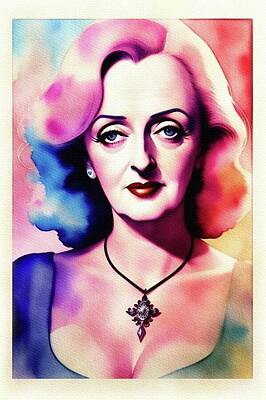 Celebrities Royalty-Free and Rights-Managed Images - Bette Davis, Movie Legend by Sarah Kirk