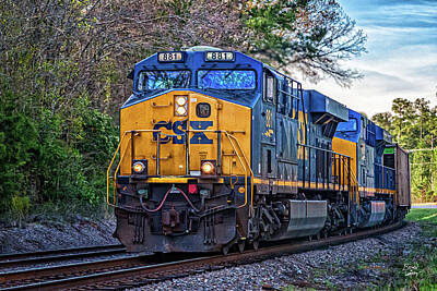 Transportation Photos - CSX Train in South Carolina by Gestalt Imagery