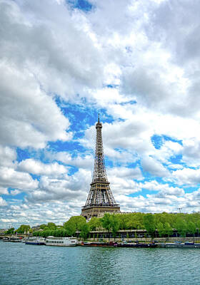 Paris Skyline Photos - Eiffel Tower in Paris, France by James Byard