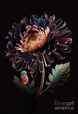 Floral Digital Art - Flower tattoo by Sabantha