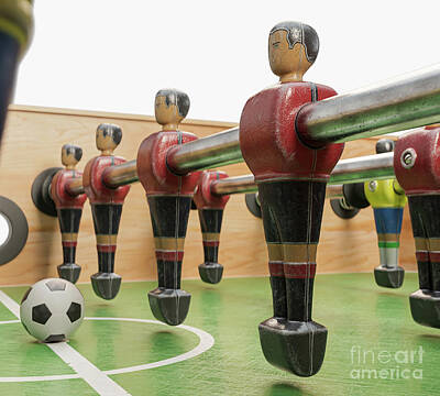 Football Digital Art - Foosball Table by Allan Swart